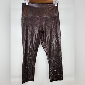 Lululemon Align High Rise Foil Leggings French Press Brown Size 8 21” Crop